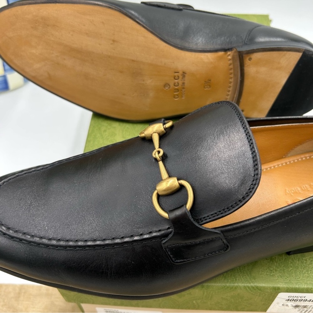 Men’s Gucci, jordaan loafer size 8.5 fits 9.5 US made in Italy - Picture 5 of 9